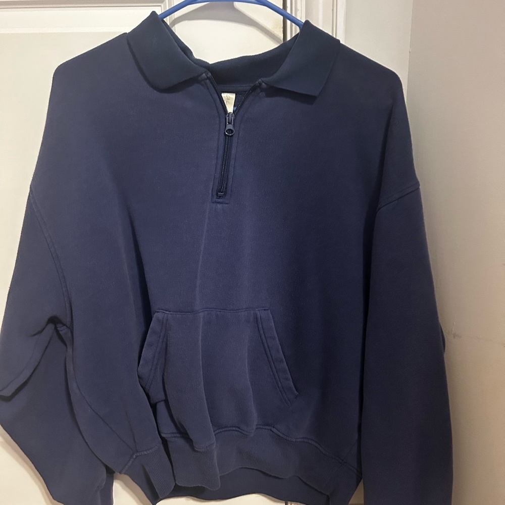 Navy Quarter-Zip Sweatshirt